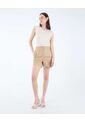 Short Casual Tiro Alto  Para Mujer Beige Seven Seven de Seven Seven
