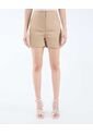 Short Casual Tiro Alto  Para Mujer Beige Seven Seven de Seven Seven