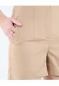 Short Casual Tiro Alto  Para Mujer Beige Seven Seven de Seven Seven