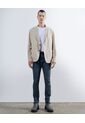 Blazer Desestructurado En Efecto Lino  Para Hombre Beige Seven Seven de Seven Seven