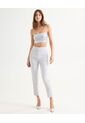 Pantalón Casual Con Prenses  Para Mujer Gris Seven Seven de Seven Seven