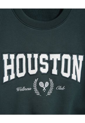Buzo Crop Houston  Para Mujer Verde Seven Seven