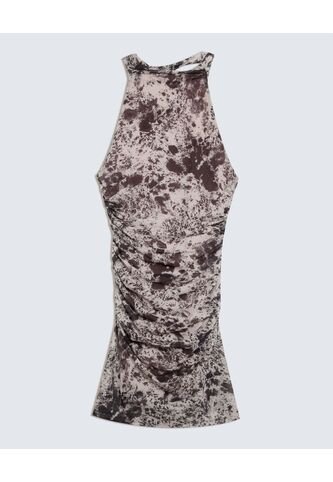 Vestido Drapeado   Para Mujer Café Seven Seven Seven Seven