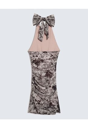Vestido Drapeado   Para Mujer Café Seven Seven