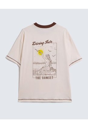 Camiseta Oversize Estampada  Para Mujer Arena Seven Seven