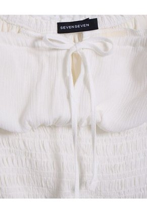 Blusa Campesina  Para Mujer Crudo Seven Seven