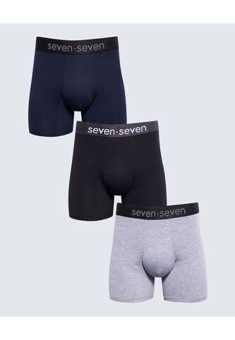 Pack X 3 Bóxer Medio X3 Para Hombre Azul Seven Seven Seven Seven