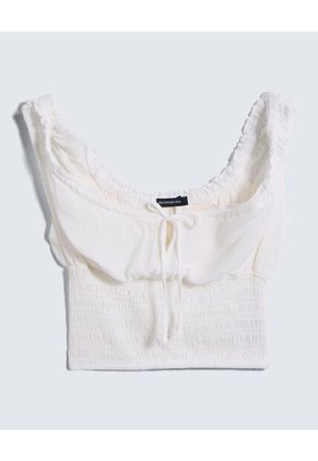 Blusa Campesina  Para Mujer Crudo Seven Seven