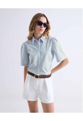 Blusa  Para Mujer Manga Corta Color Azul Marca Seven Seven #28124123 Seven Seven