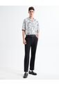 Camisa Resort Estampada  Para Hombre Gris Seven Seven de Seven Seven