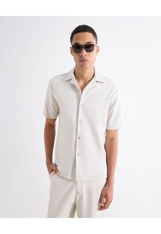 Camisa  Para Hombre Manga Corta Sin Bolsillo Cuello Resort Color Gris Marca Seven Seven #45012191 Seven Seven