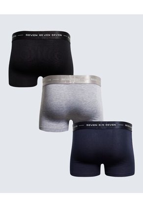 Pack X 3 Bóxer Corto X3 Para Hombre Gris Seven Seven