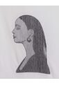 Camiseta Con Bordado  Para Mujer Crudo Seven Seven de Seven Seven