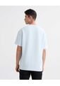 Camiseta Oversize Texturizada  Para Hombre Azul Seven Seven de Seven Seven