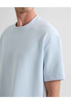 Camiseta Oversize Texturizada  Para Hombre Azul Seven Seven