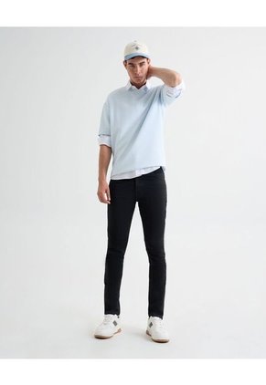 Camiseta Oversize Texturizada  Para Hombre Azul Seven Seven