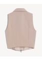 Chaleco Con Cierre Frontal  Para Mujer Taupe Seven Seven de Seven Seven