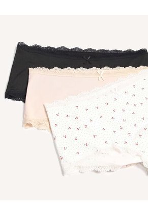 Pack X3 Panty Cachetero X3 Para Mujer Crudo Seven Seven