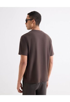 Camiseta Con Relieve Frontal  Para Hombre Café Seven Seven