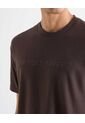 Camiseta Con Relieve Frontal  Para Hombre Café Seven Seven de Seven Seven