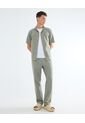 Camisa Resort Texturizada  Para Hombre Verde Seven Seven de Seven Seven