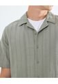 Camisa Resort Texturizada  Para Hombre Verde Seven Seven de Seven Seven