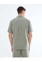 Camisa Resort Texturizada  Para Hombre Verde Seven Seven de Seven Seven
