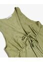 Blusa Lace Up En Ojalillo 3D  Para Mujer Verde Seven Seven de Seven Seven