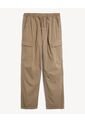 Pantalón Cargo Con Pretina Elástica  Para Hombre Beige Seven Seven de Seven Seven
