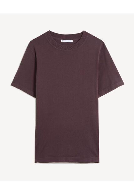 Camiseta Básica   Para Hombre Café Seven Seven