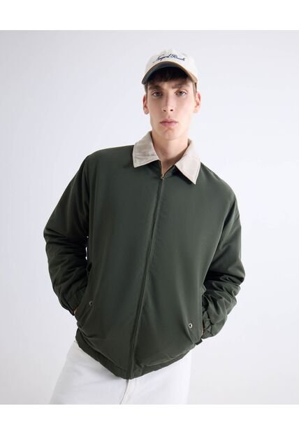 Chaqueta  Para Hombre Bomber Color Verde Marca Seven Seven #45080487