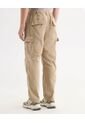 Pantalón Cargo Con Pretina Elástica  Para Hombre Beige Seven Seven de Seven Seven