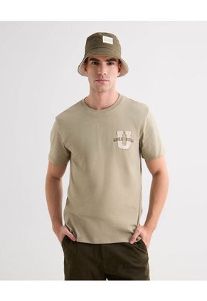 Camiseta Para Hombre Manga Corta Cuello Redondo Color Verde Marca Seven Seven #45092743