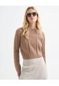Saco Para Mujer Cuello Redondo Color Camel Marca Seven Seven #28330662 de Seven Seven