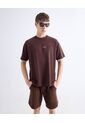 Camiseta Relaxed Fluida  Para Hombre Café Seven Seven de Seven Seven
