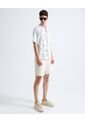 Camisa Resort Estampada  Para Hombre Azul Seven Seven de Seven Seven
