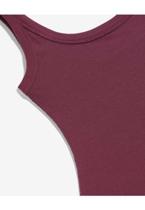 Body Básico Con Escote Redondo  Para Mujer Vino Seven Seven