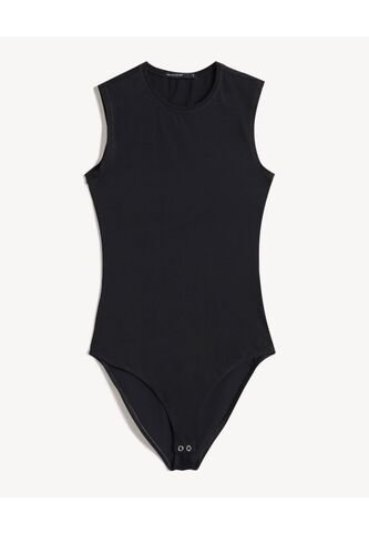 Body Cuello Redondo  Para Mujer Negro Seven Seven Seven Seven