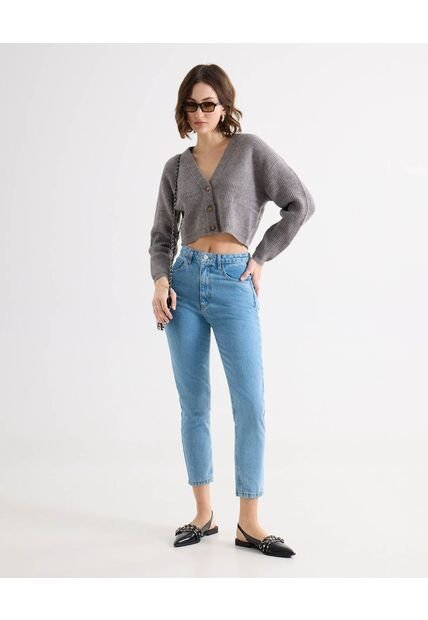 Jeans Mom Tono Claro  Para Mujer Azul Seven Seven