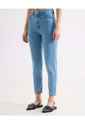 Jeans Mom Tono Claro  Para Mujer Azul Seven Seven