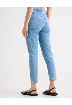 Jeans Mom Tono Claro  Para Mujer Azul Seven Seven