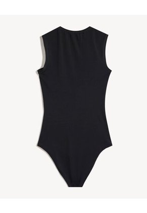 Body Cuello Redondo  Para Mujer Negro Seven Seven
