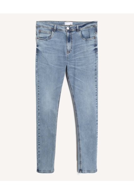 Jean Slim Fit Tono Claro Lavado  Para Hombre Azul Seven Seven