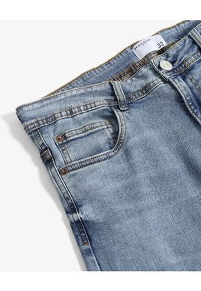 Jean Slim Fit Tono Claro Lavado  Para Hombre Azul Seven Seven