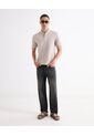 Polo Cuello Mao Con Botonadura  Para Hombre Taupe Seven Seven de Seven Seven