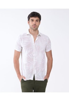 Camisa Para Hombre Manga Corta Color Camel Marca Seven Seven #45011922