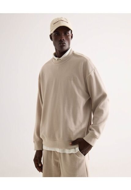 Buzo Para Hombre Cuello Redondo Color Beige Marca Seven Seven #45060717