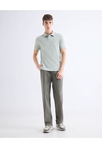 Jogger Con Pretina Encauchada  Para Hombre Gris Seven Seven Seven Seven