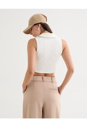 Camiseta Para Mujer Manga Sisa Color Crudo Marca Seven Seven #28096151