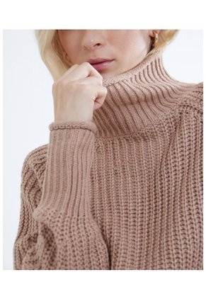 Saco Para Mujer Cuello Alto O Cuello Tortuga Color Cafe  Marca Seven Seven #28330630